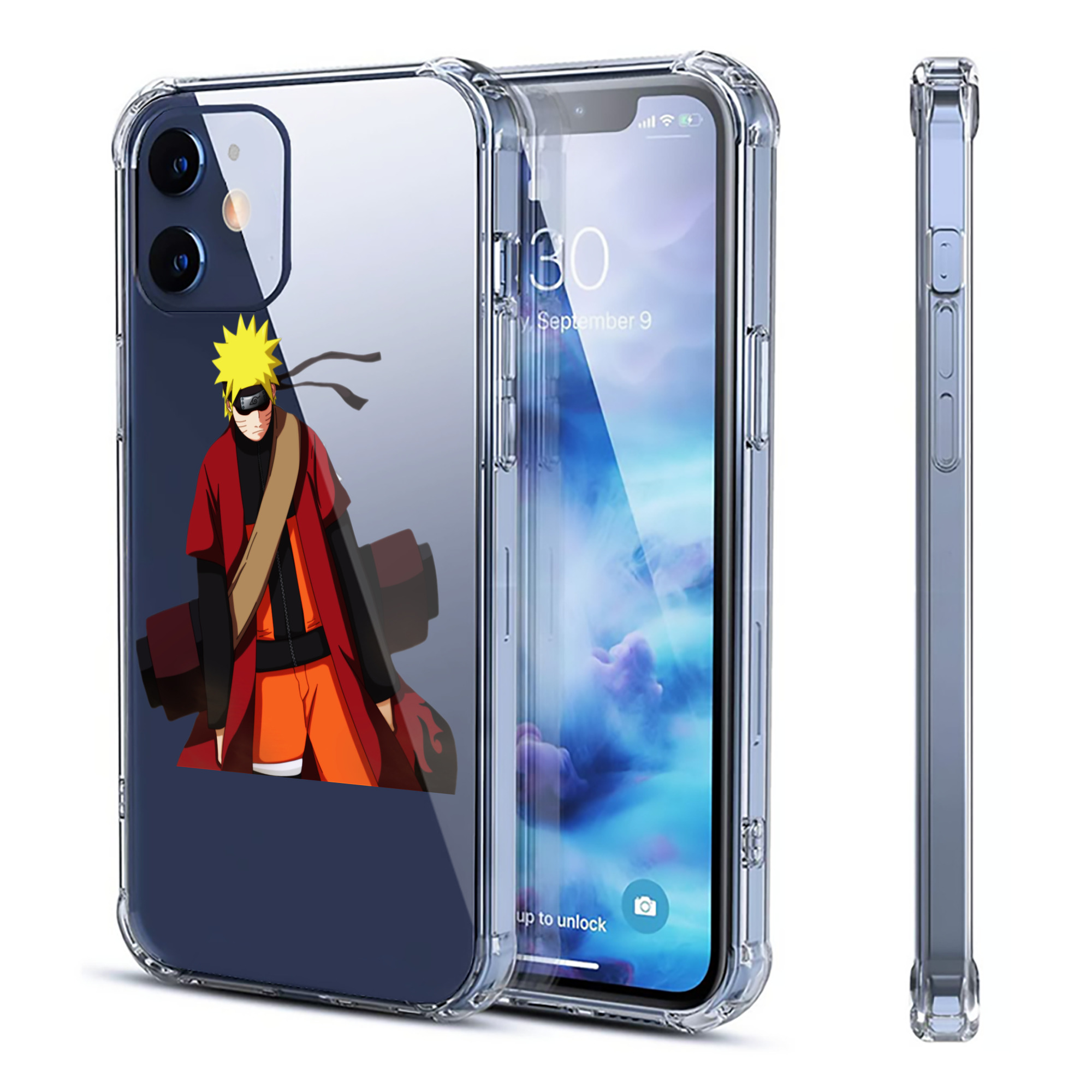 （画像用） NARUTO -ナルト- うずまき ナルト Uzumaki Naruto 【iPhone 12シリーズ対応】透明スマホケース（クリアソフトケース）